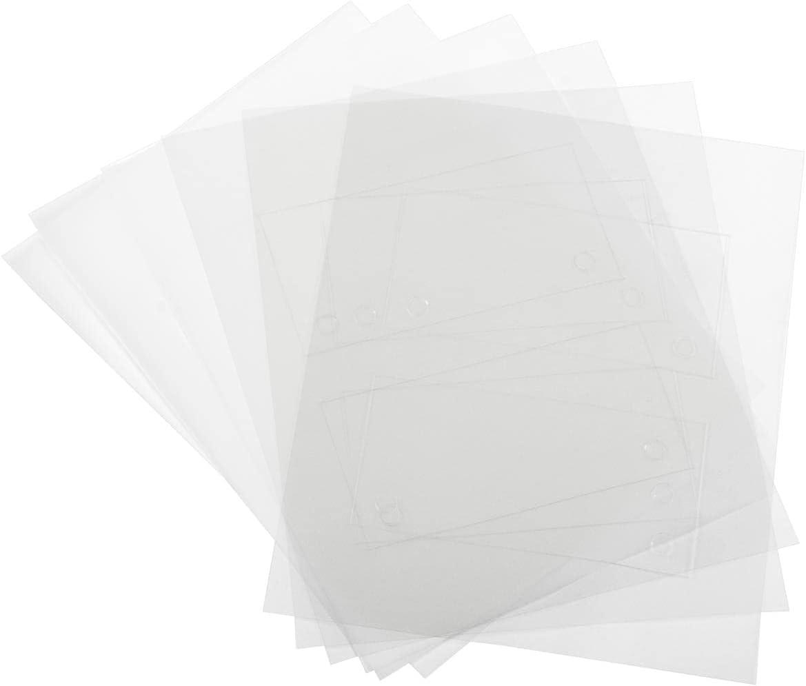 Displays2go 6" x 3" Film Sheets for EDSIGN63, 3 Transparent, 3 Frosted, 2 Signs Per Sheet - Clear (DSIGN63RP)