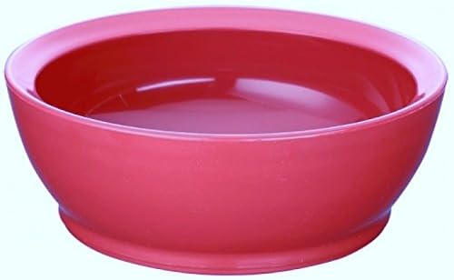 Non-Spill Low Profile Bowls with Non-Slip Base, 12-Ounce Pink