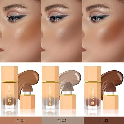 Liquid Contour Stick Makeup - Cream Face Contour Wand with Cushion Applicator, Natural Matte Long Lasting Creamy Bronzer Contour, Lightweight Silky Blendable (#01 LIGHT TO MEDIUM)