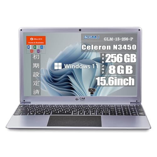 �u�����ςݕi�vGM-JAPAN �m�[�g�p�\�R�� GLM-15-256-P 15.6�^ ���� / Windows11 Pro/MS Office2019/ Intel Celeron / ������8GB / SSD256GB / �e���L�[/�����ݒ�ς�/HD