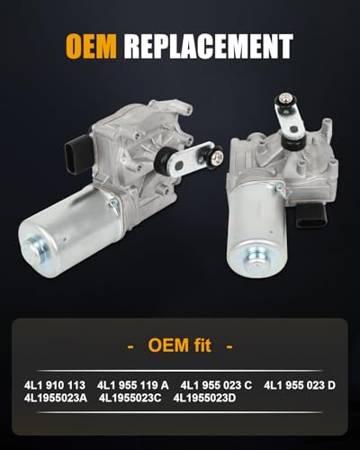 Image of cciyu Front Windshield Wiper Motor Replacement fit for 2007-2012 for for Q7 4L1955023A,4L1955023C,4L1955023D
