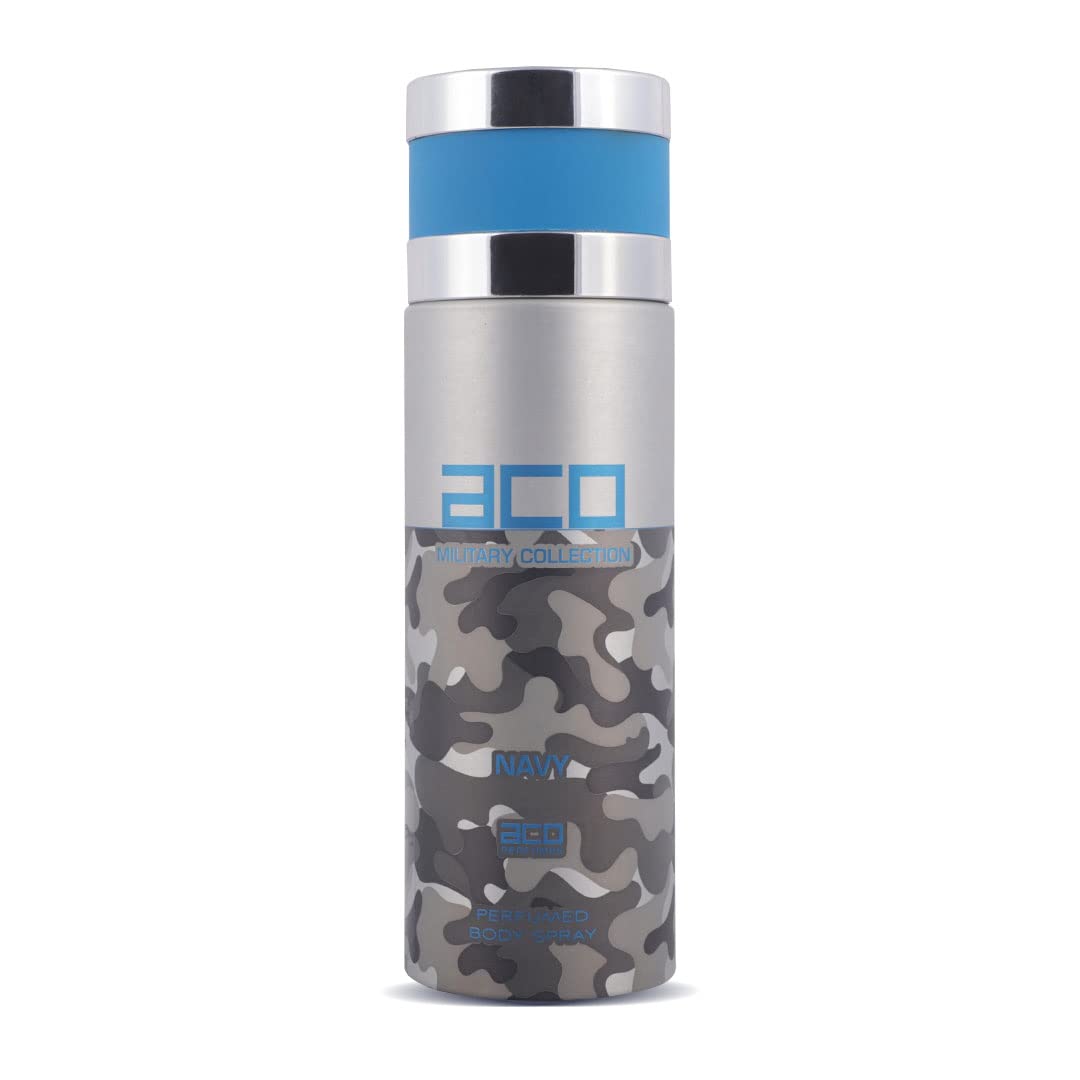 Aco Imported Navy Premium Deodorant, Long Lasting, Fresh & Soothing Fragrance Body Spray For Mens, Made in UAE, 200ml-picture-27