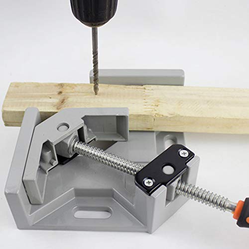 2 Pack 90 Degree Corner Clamp Right Angle Clamp Aluminum Alloy Made, Adjustable Swing Jaw Corner Clamp, Woodworking Vice Wood Metal Welding Gussets, Single Handle #TOP6