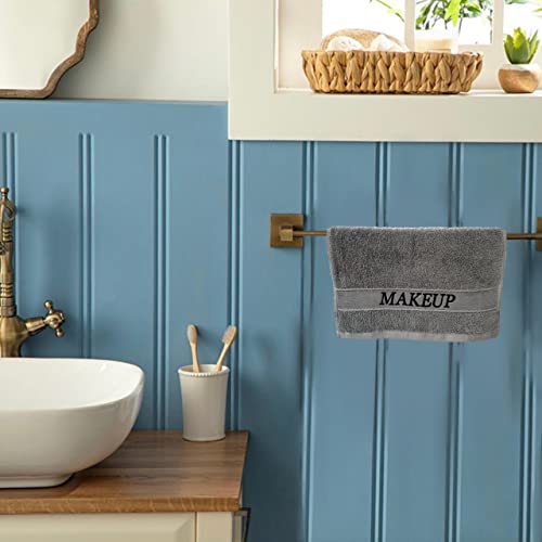 100% Cotton Makeup Removal Towels Face Washcloth In Gift Box Facil Make Up Towels Soft Reusable And Washable 13X13 Inch Gray Face Washcloth #TOP4