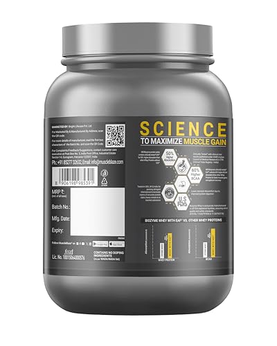 Image of MuscleBlaze Biozyme Iso-Zero Whey Protein Isolate Powder, 500g (1.1lbs) | Ice Cream Chocolate | 27g Whey Protein Per Scoop | USA Patent-Published Enhanced Absorption Formula (EAF)