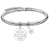 LUODAN idee Regalo Collega natale Bracciale Colleghe per Caso Amiche per Scelta Bracciale di Ringraziamento Apprezzamento Lavoro per Donne Collaboratore lasciando il Regalo per collega amica (4)