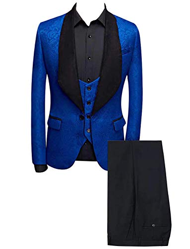 Costume homme jacquard chic à revers châle idéal pour briller lors d'une soirée de gala