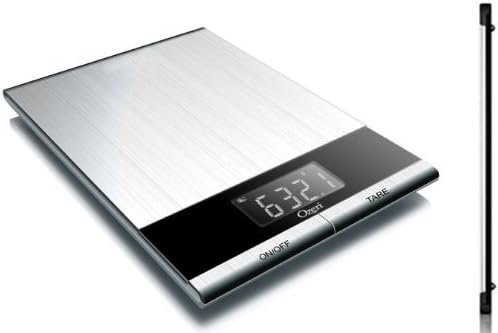 Ozeri Ultra Thin Professional Digital Kitchen Food Scale, in Elegant Stainless Steel