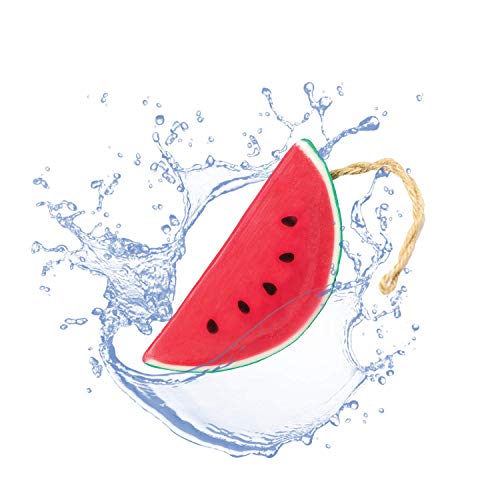 Watermelon Shaped Body Bar Soap - Colorful Bath Soap on a Rope For a Hydrating, Fresh and Fun Bath Time Experience, 6.7 Oz Bath Soap Bar by Body Prescriptions
