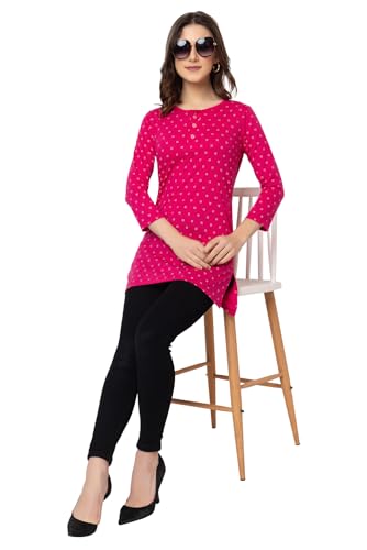 Image of Women Regular Fit Henley All Over Print T-Shirt (Combo of 2) | Small-5XL