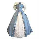 Vintage Vestido de Traje Renacentista Medieval Vestido Largo de Estilo Victoriano Largo Gotico Vestido de Princesa Mujer Disfraz Vestidos Fiesta Criada Reina Dama Cosplay Vestir Vestido Maxi con Cordones Estampado Gotico Medieval de Mujer Traje de Manga Media Collar Cuadrado Retro Renacentista Vestido Vintage Mujer Medievales Disfraz Renacentista Cosplay de Halloween