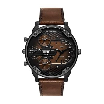 Diesel Orologio Mr. Daddy da uomo, Movimento multifunzionale al quarzo a tre lancette con cinturino in acciaio inossidabile