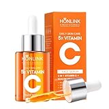 Vitamin C Serum & HONLINK Face Essence - Gift for Her, Skincare Gift with Hyaluronic Acid & Centella - for Dull Skin, Uneven Tone, Fine Lines & Pores