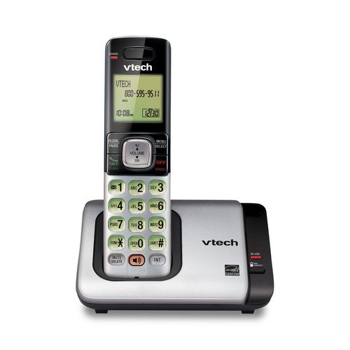 Image of VTech CS6719 DECT 6.0 Cordless Phone with Caller ID /Call Waiting, Silver /Black, 1 Handset (Pack of 4)