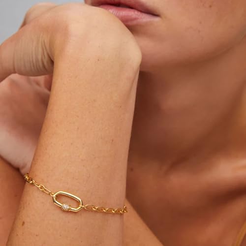 Kendra Scott Bristol Chain Bracelet, 18k Gold Vermeil, White Sapphire4