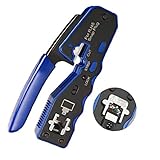  Herramienta Crimpadora para conectores RJ45 8P Crystal alambre alicates que prensa Fin Paso a través del separador de cable crimper