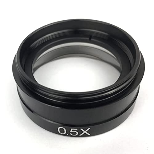 顕微鏡キット 0。5倍/ 2.0倍/ 0.3倍補助客観的ガラスレンズ、産業用ビデオ顕微鏡カメラ 顕微鏡レンズアダプター (Color : 0.5X 2X)
