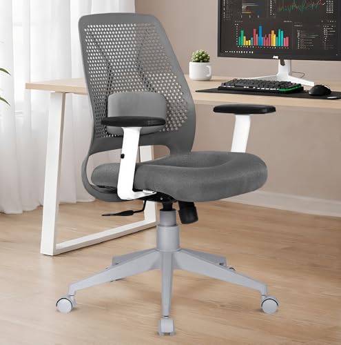 Image of Da URBAN AeroFlex Office Chair, Mid Back Mesh Ergonomic Home Office Desk Chair with 1 Year Warranty,Tilt Lock Mechanism (Grey)
