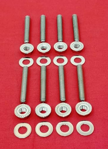 ALLOYBOLTZ- COMPATIBLE WITH CHEVY VORTEC INTAKE MANIFOLD POLISHED STAINLESS STEEL STUD KIT BOLTS SMALL BLOCK 327 350 400