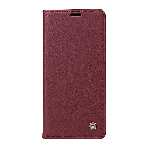 Ymyhyuxi Funda de piel con tapa para Huawei P20 Lite, funda de negocios, tarjetero, cartera y bolsa de teléfono (color rojo vino)