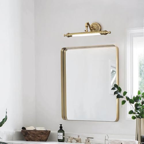 Image of Aiwen LED Vanity Light Fixture 7W 16.14 inch Bath Vanity Lights with PC Lamp Shade Retro Artwork Picture Lighs Wall Sconces for Dressing Bathroom Lighting 3 Color Temperature