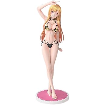 VCTFGHJQ 9.1 inches My Dress-Up Darling Kitagawa Marin Swimsuit Ver. PVC Environmental Action Figure Anime Goods Model Statue