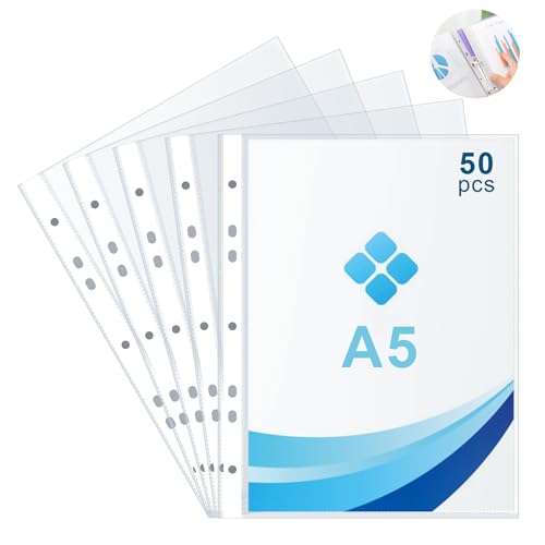 50 Stück Prospekthüllen A5, 160µ Klarsichthüllen A5 aus...