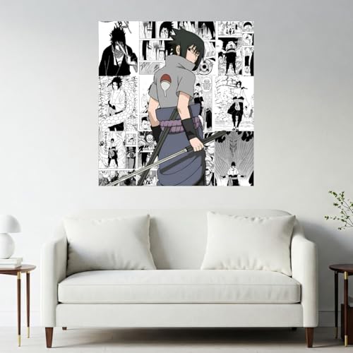 Image of Posternet Set of 12 (A4) Size poster Sasuke Uchiha manga kit wall decor 300 GSM hard poster Naruto posters Paper Print (A4) Full size (33 inch X 23 inch, Packed)