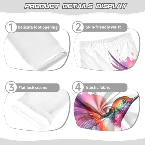 Bolaz Toddler Girls Leggings Printed Yoga Pants Leggings Colorful Hummingbird for Kids3