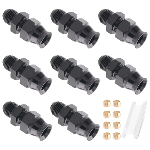 Taiidaues 6AN Male Flare to 3/8" Hardline Tube Compression Fitting,