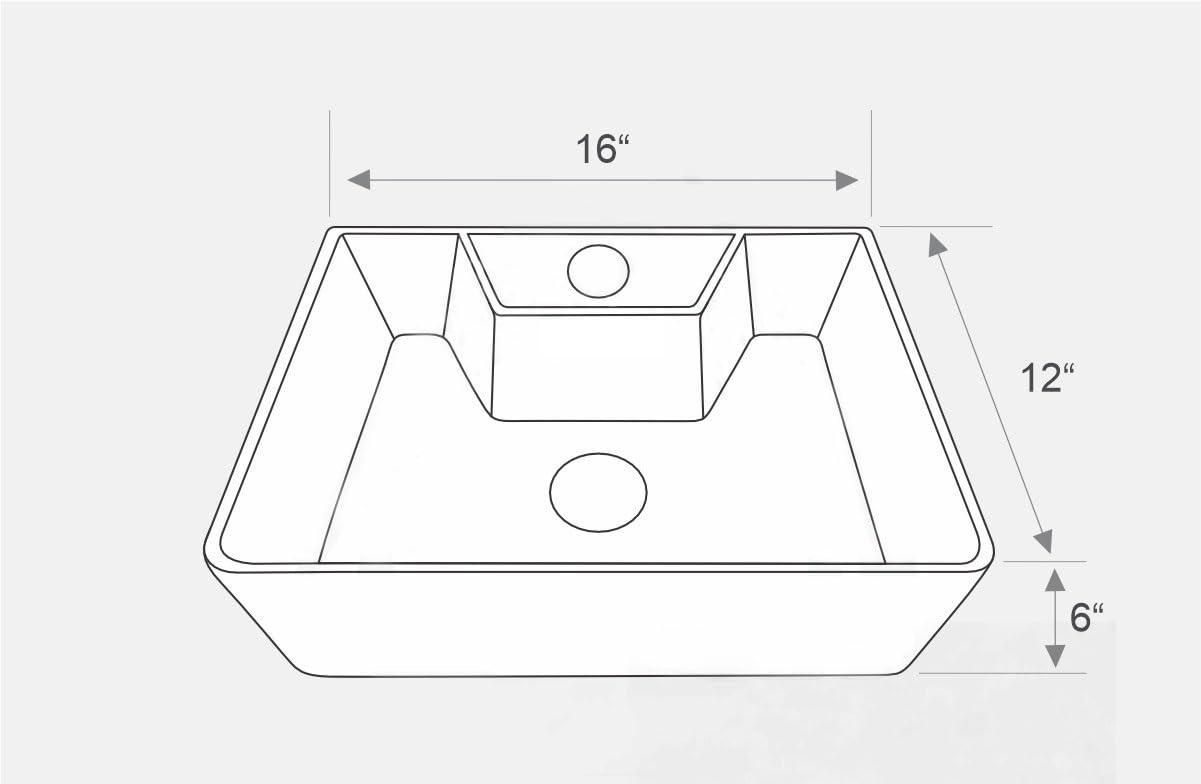 2 in 1 Designer Wash basin Wall mount and Table top (12 * 16-1007) 3