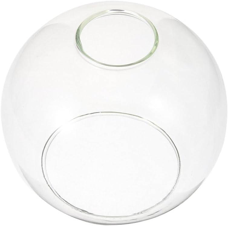 PRETYZOOM Clear Glass Globe Pendant Light Shade Dual Opening Chandelier Replacement Cover for Wall Sconces Easy Access High Light Transmission Diameter
