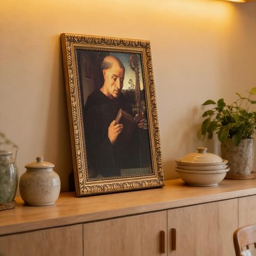 Cadre à suspendre Saint Benoît de Nursie Hans Memling pour mur vide - 6