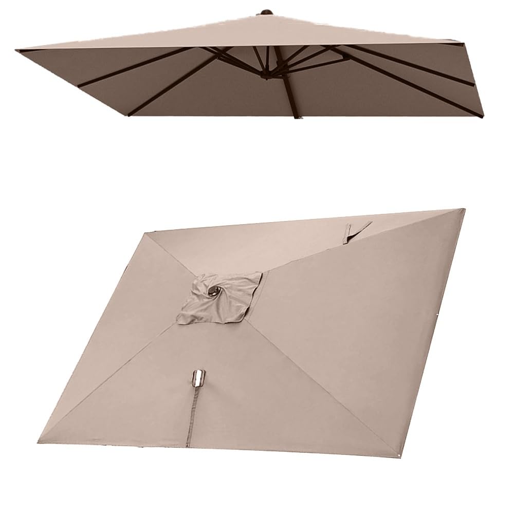 Toile pour parasol déporté 3x4m kaki rectangulaire de rechange
