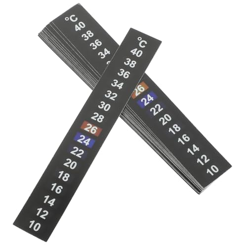 BESPORTBLE Fish Tank Thermometer Strip 15pcs Special Thermometer Stickers Colorful Liquid Crystal 10-40? Random Color