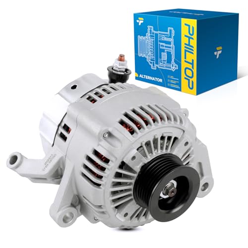 Image of PHILTOP 11242N New Alternator 136A Compatible with 2007-2009 Jeep Liberty | Alternator for 2007 Dodge Dakota, 2007 Mitsubishi Raider, 136Amp Alternator Replace 56041693AD 11242 56041693AE