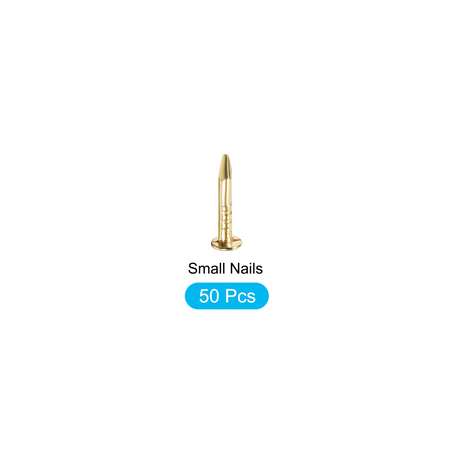 METALLIXITY Piccoli Chiodi (1x8mm) 50pz, Carbonio Acciaio Piccoli Materiale Chiodi - per Famiglia Lavorazione Legno, Dorato