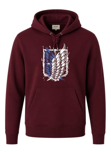 Image of ADRO Mens Abstract Graphic Hoodie | 320 GSM Cotton Poly Fleece | Regular Fit Contemporary Artistic Sweatshirt for Winter & Streetwear