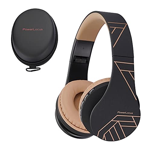 PowerLocus Casque Bluetooth sans Fil, Pliable Casque Audio Stéréo, Oreillette Bluetooth avec Micro Intégré/Micro SD/FM Radio pour...