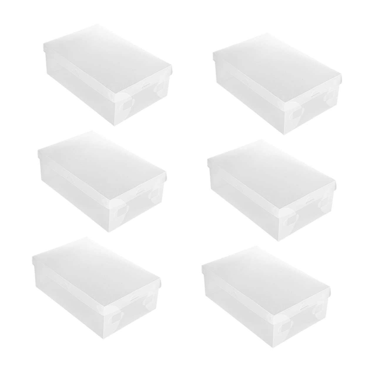 Alipis 6Pcs Transparent Dust Shoe Storage Boxes Stackable Plastic Containers for Shoes for Home Organization and Closet Storage