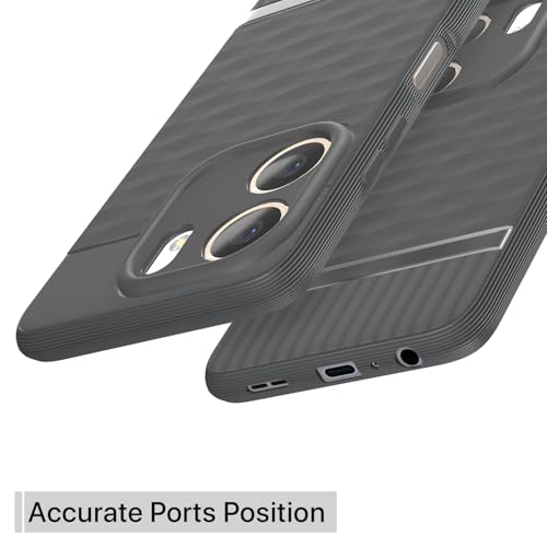Image of Pikkme Back Cover for Oppo A5x Soft Grip 3D Hexa Cube Texture Silicone Bumper Case (Grey)