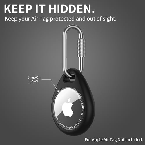 Image of for AirTag Holder for Apple Air Tag 2nd Generation 1st Gen- 4 Pack Air Tagholder Keychain with Professional Carabiner, Waterproof & Shockproof TPU Air Tag Case 2 /1 for Keys, Backpacks, Pets, Luggage