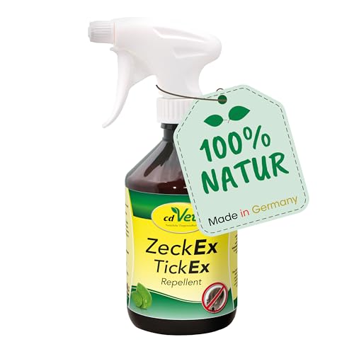 cdVet ZeckEx Zeckenabwehr-Spray 500 ml - Sofortschutz mit Langzeitwirkung für Mensch und Tier, natürliches Zeckenmittel ohne synthetische Zusatzstoffe, dermatologisch getestet