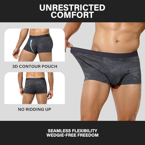Men's Boxer Briefs Soft Breathable Moisture-Wicking Tagless Underwear3