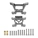 GTHELE Aluminum Front&Rear Shock Tower Upgrade Parts for 1/10 Traxxas Rustler 4x4 Hoss 4WD Replacement of Part 6738 6739 (Titanium)