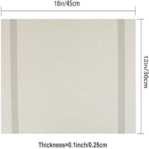 Image of Potency Table Mats Set of 4, Woven Placemate for Dining Table, Heat-Resistant Placemats Stain Resistant Anti-Skid Washable PVC Table Mats, Vinyl Placemats for Dining Kitchen Restaurant Table (31Cream)