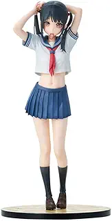 アニメ フィギュア カントク セーラー ふくのまんなか JK 中学校 サービス ガール ワイフ フィギュア 取り外し可能な服 かわいい ダブル ポニーテール ロリ ホット ガール 像 漫画 キャラクター 箱入り おもちゃ モデル 28cm