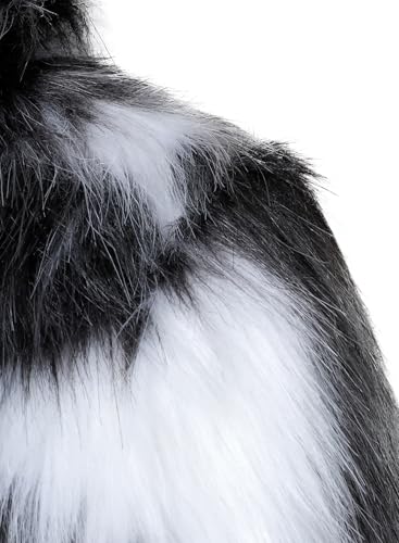 FANARCHER Men's Winter Faux Fur Jackets Hoodie Luxury Overcoat Fluffy Coats Long Sleeve Thicken Parka Outwear4