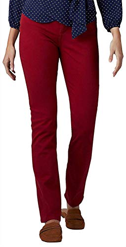 LEE Women's Secretly Shapes Regular Fit Straight Leg Jean (Red Dahlia, 14 Short)