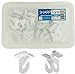 SharpTank Classroom Ceiling Hooks (Pack of 25 Pairs - 50 Pieces Total) - High Strength Aluminum Ceiling Track Bar-Clamp Fastener Designed for Drop-Ceiling T-Bars - Holds up to 15 lbs